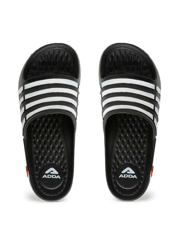 Adda best sale black slippers