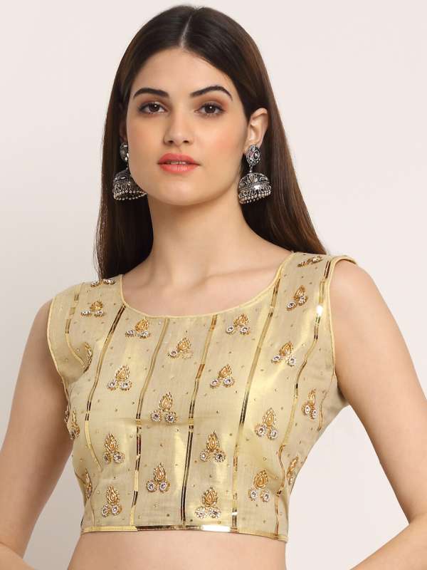 sleeveless saree jacket