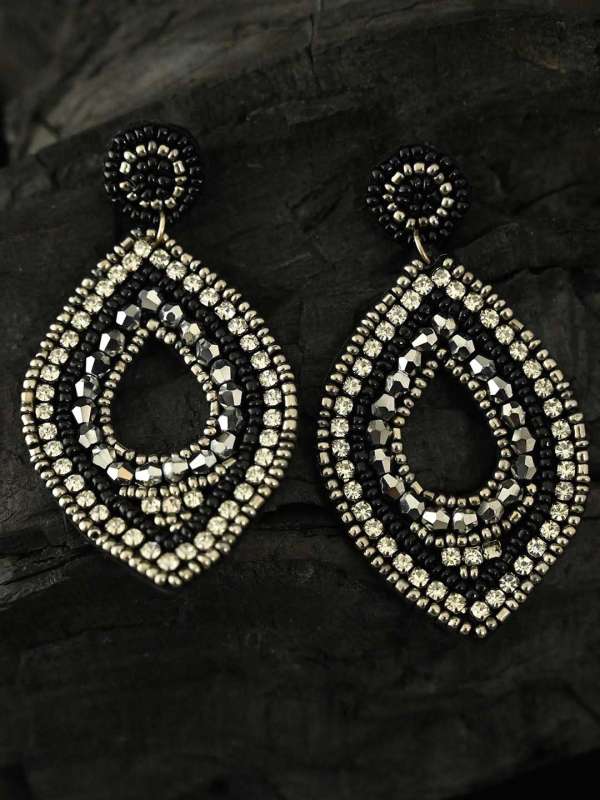 Black Colour Earrings Buy Black Colour Earrings online in India