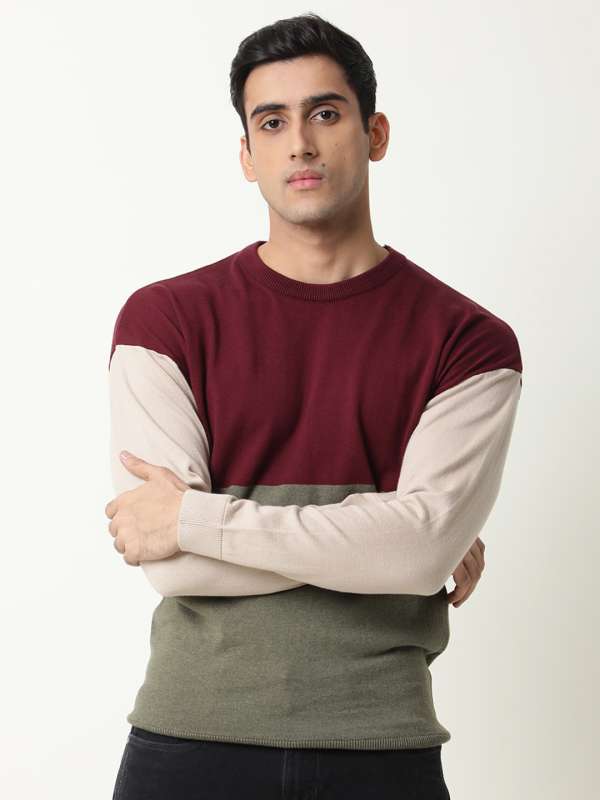 Maroon colored sales sweaters