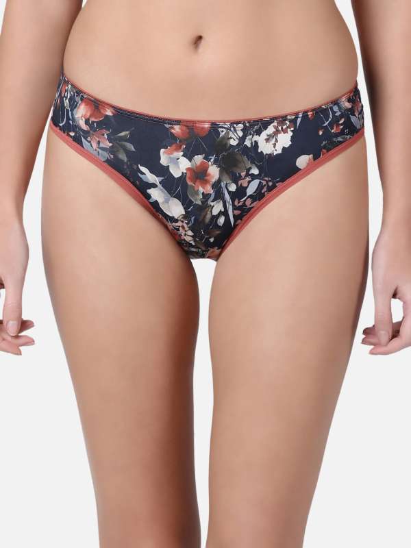 Buy Enamor P109 No Visible Panty Line Thong Low Waist Co Ordinate Panty  Aqua Grey Online
