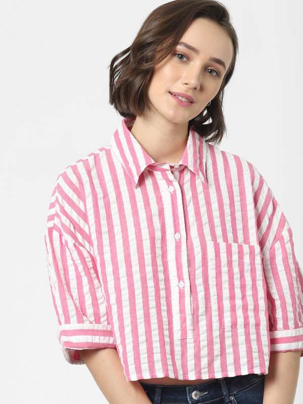 H&m pink striped shirt new arrivals