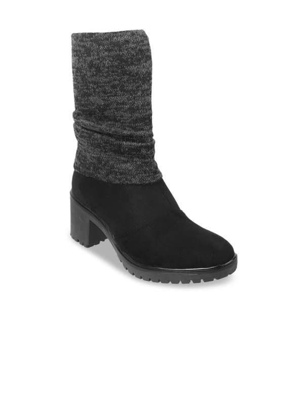 Low Price Offers on Black Boots Online for Women Myntra