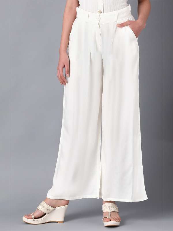 Myntra white palazzo deals