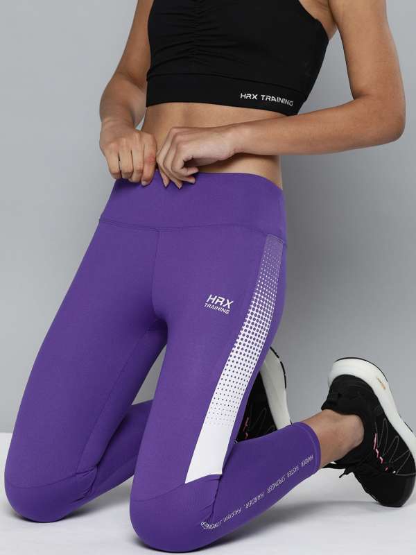 Hrx By Hrithik Roshan Purple Solid Tights Buy Hrx By Hrithik