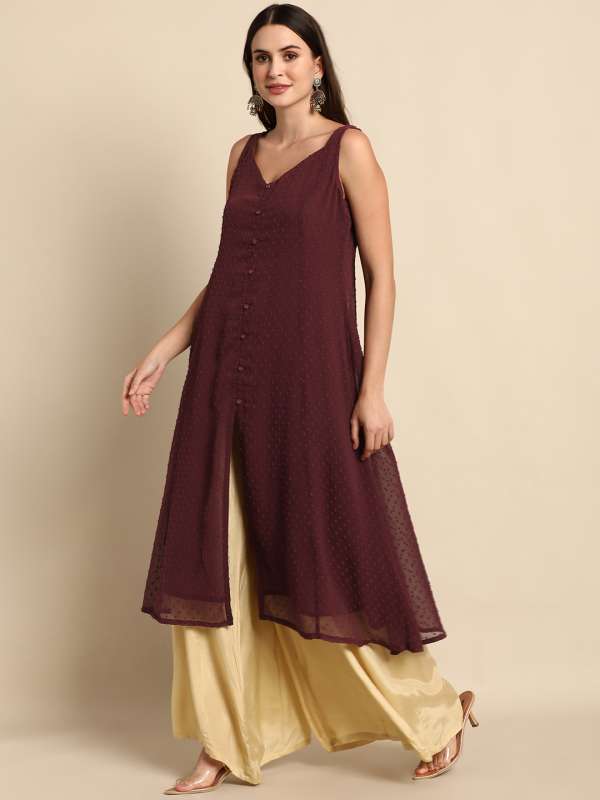 Chiffon Kurta Buy Chiffon Kurtas Online in India