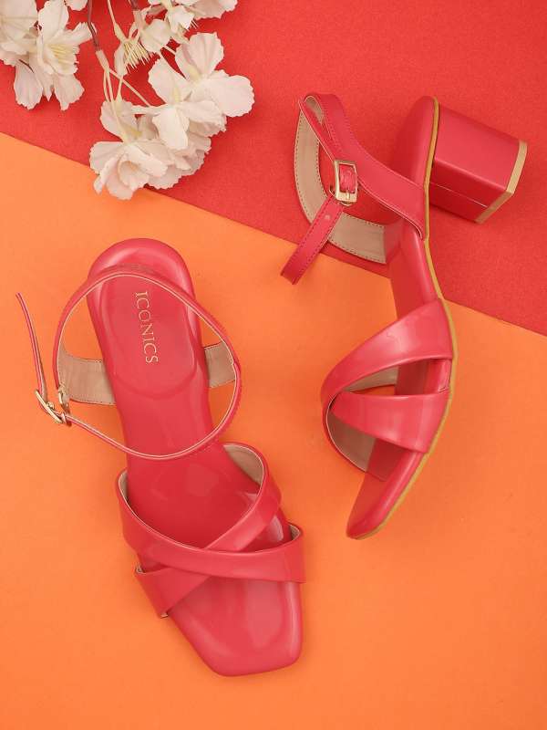 Red top heels myntra