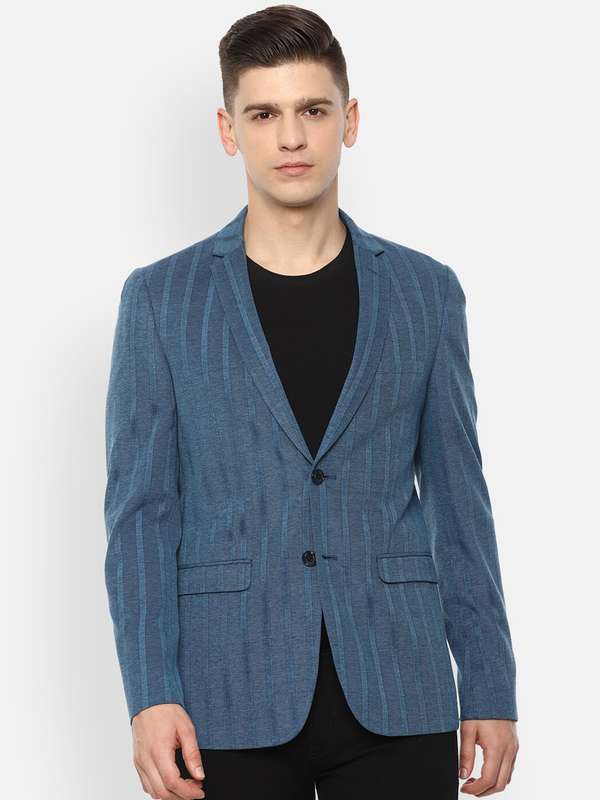 striped blue blazer