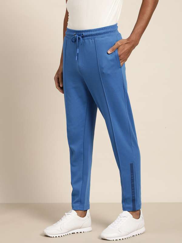 Buy ether Men Blue Solid Track Pants Track Pants for Men 16895716 Myntra