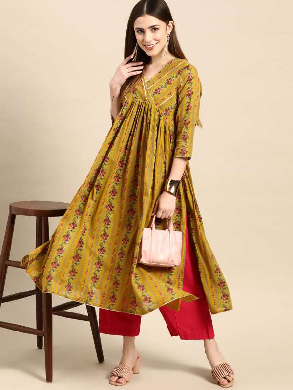 A Line Kurtas Buy from Latest Range of A Line Kurtis Online at Myntra