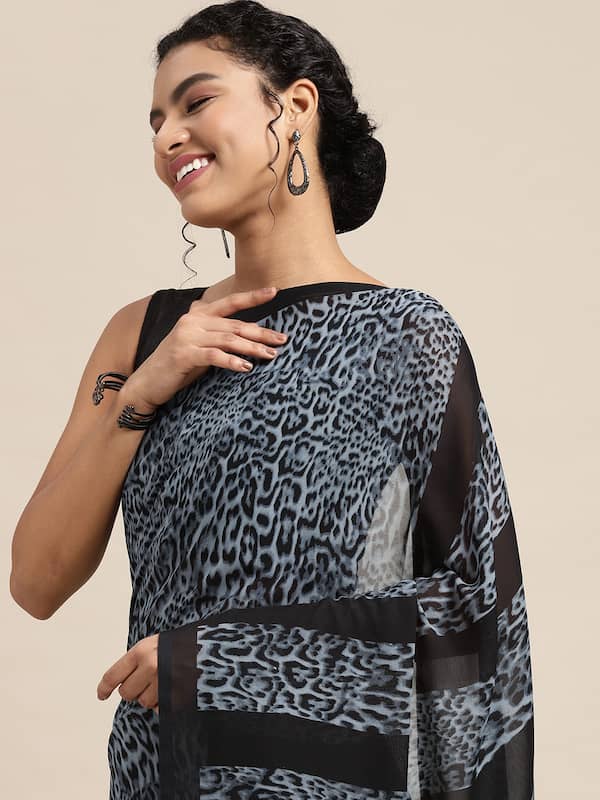Leopard Print Sarees Saree Blouse - Buy Leopard Print Sarees Saree Blouse  online in India