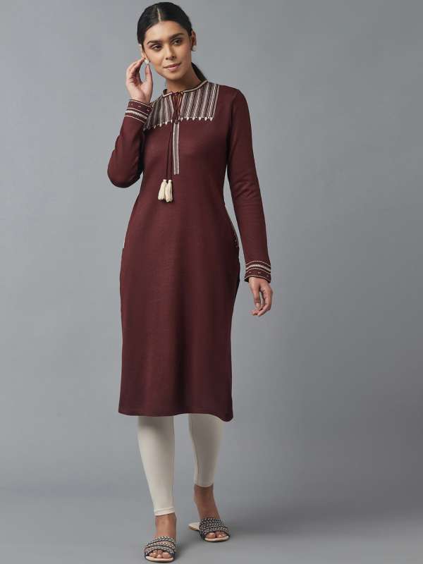W Acrylic Brown Kurtas Buy W Acrylic Brown Kurtas online in India