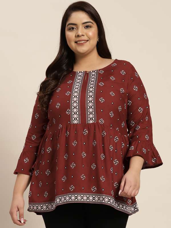 Wine Colour Kurtis Tops For Women Buy Wine Colour Kurtis Tops