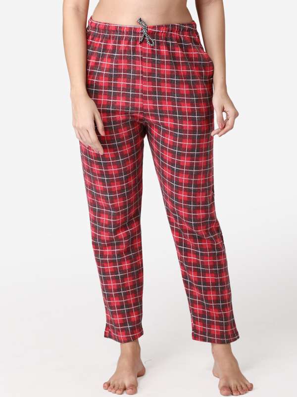 Red checked sales pyjamas womens