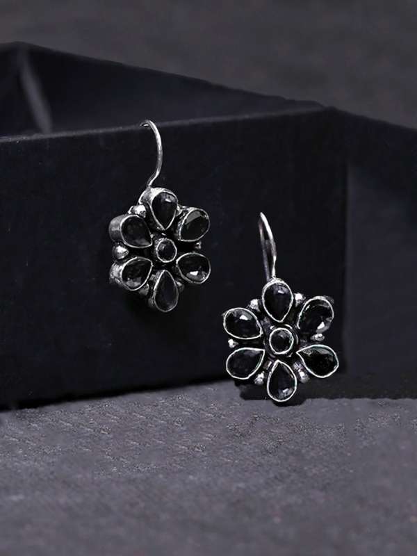 Black Stone Earrings Buy Black Stone Earrings online in India