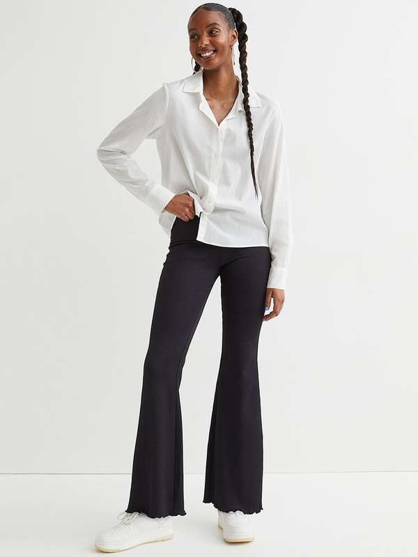 high waisted boot cut dress pants