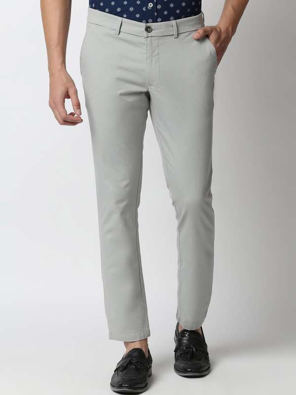 Buy Men Black Solid Super Slim Fit Trousers Online  172855  Peter England