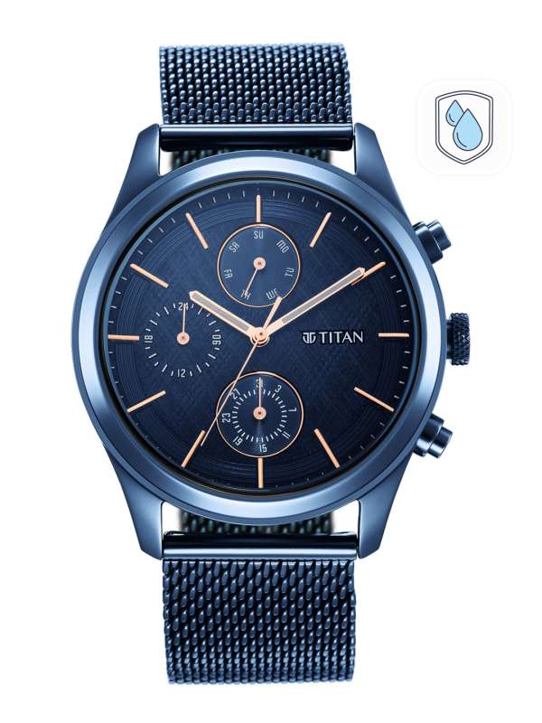 Titan watches best sale with blue dial