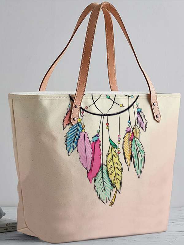 Printed Canvas Tote Bags Online Vegan Bags  Cotton Mellon