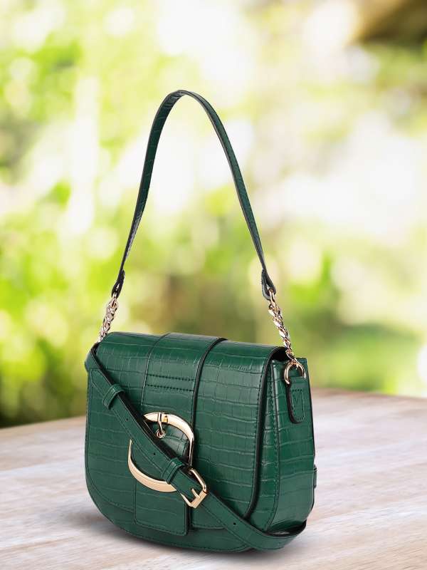 Accessorize Green Structured Shoulder Bag with Quilted