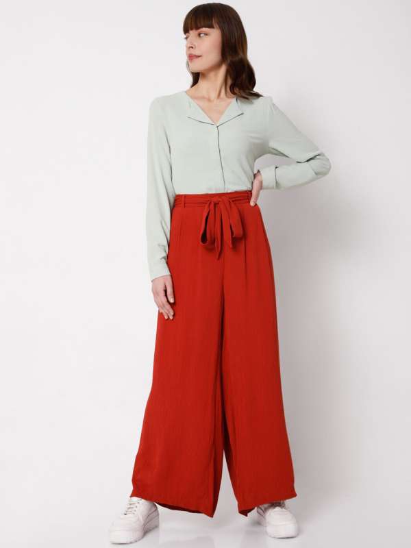 Buy Red Trousers & Pants for Women by LYRA Online