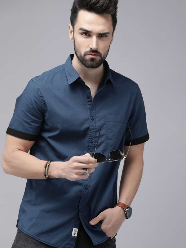 HILO Design Comfort Embellished Cotton Casual Shirt (48) by Myntra