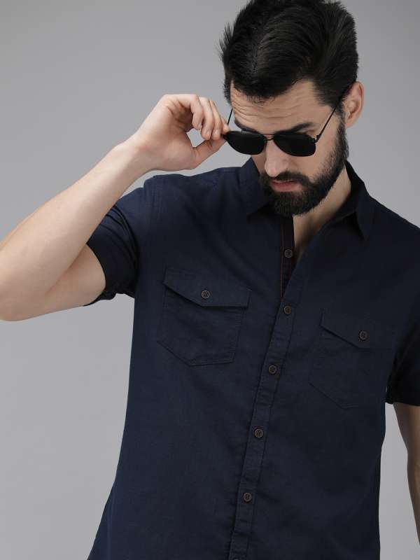 Men's button up 2025 short sleeve dress shirts