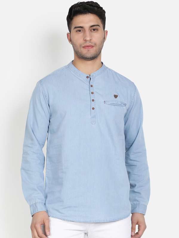 Denim Kurtas Men - Buy Denim Kurtas Men 