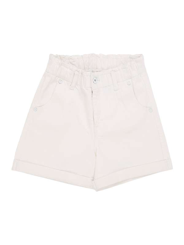 Cream colour shorts discount
