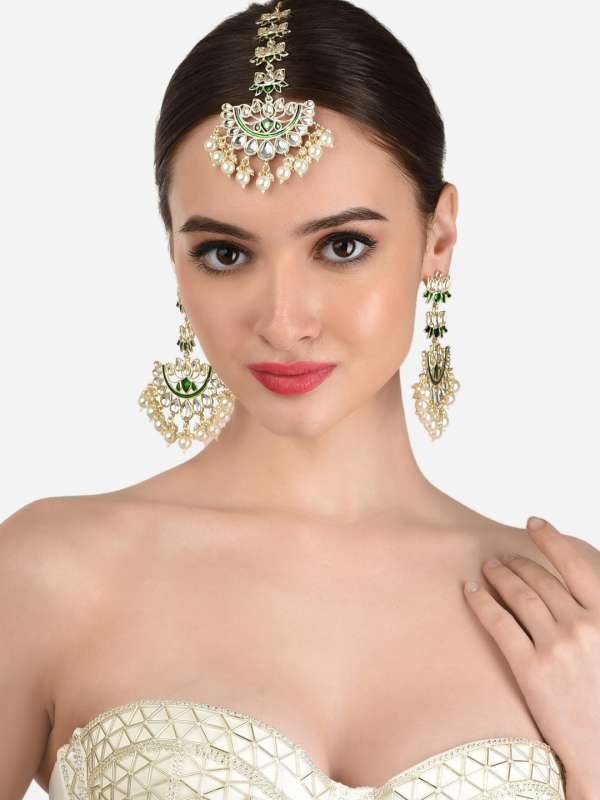 Necklace set with top maang tikka online shopping