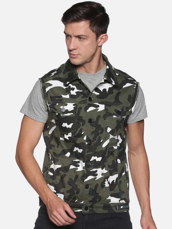 Buy Camouflage Leather Jacket