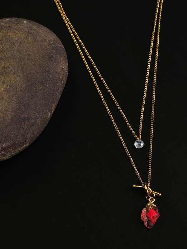 Red top locket necklace