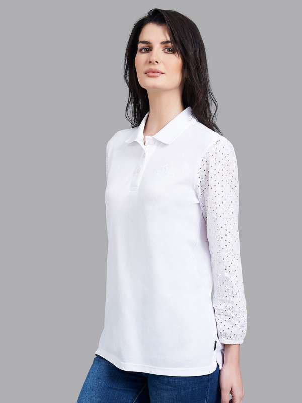 white collar t shirt womens