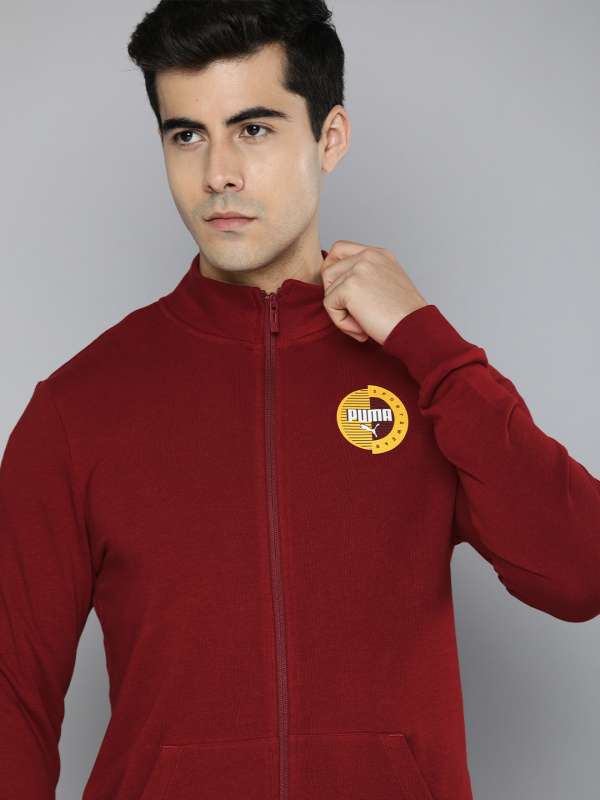Maroon outlet track jacket