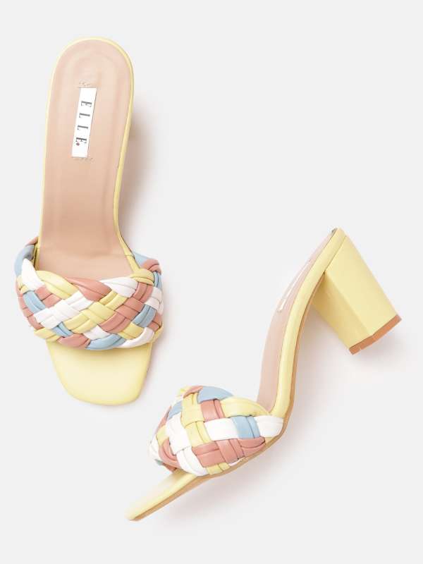 Stradivarius heeled sandals sales with padded braid detail