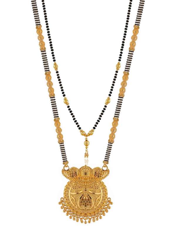 Gold Black Brass Mangalsutra Set 7725640 Htm Buy Gold Black
