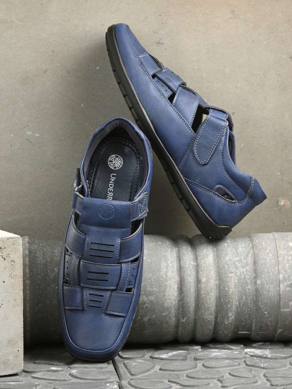 Mens navy blue sandals discount