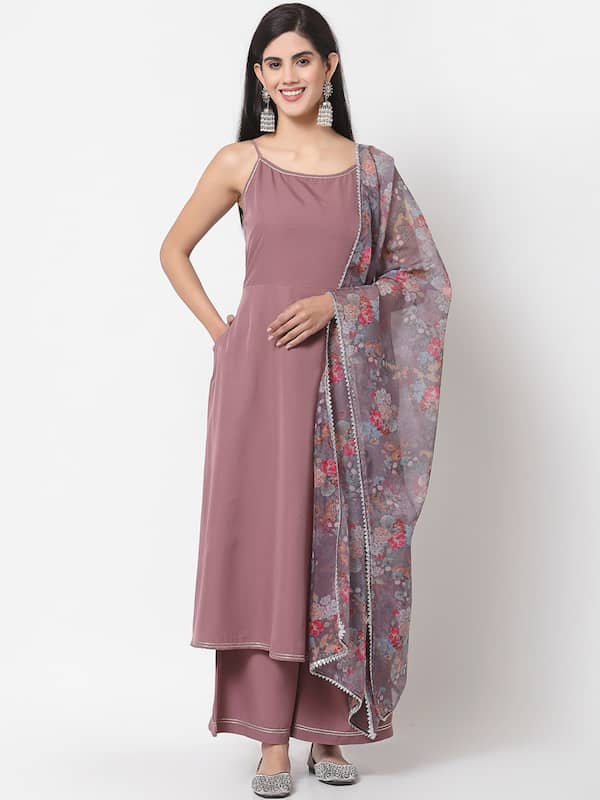Miravan Kurta Set : Buy Miravan Women's Printed Embroidered Kurti Pant With  Dupatta Set (Set of 3) Online | Nykaa Fashion