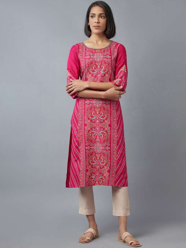 W Fuchsia Printed Kurtas Buy W Fuchsia Printed Kurtas online in