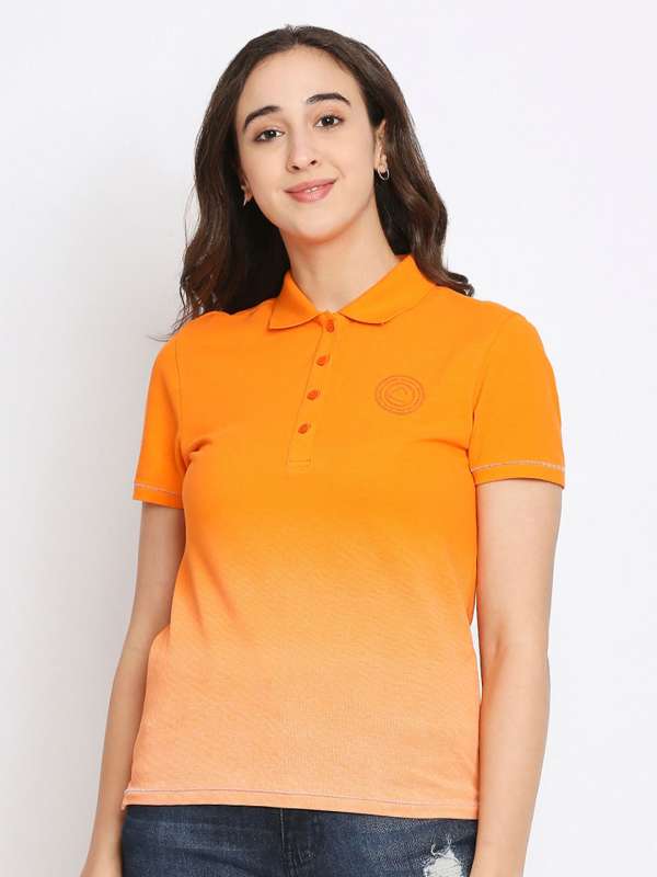 Orange polo cheap shirt girl