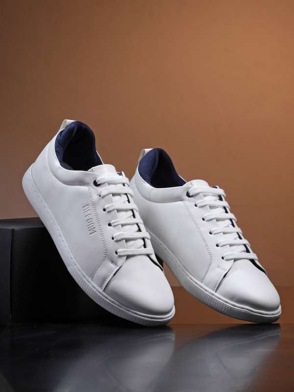 Synthetic leather white sneakers sales