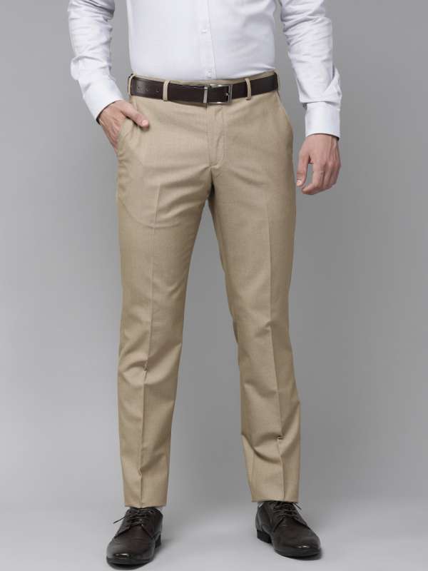 Buy Men Black Smart Slim Fit SelfDesign Formal Trousers online   Looksgudin