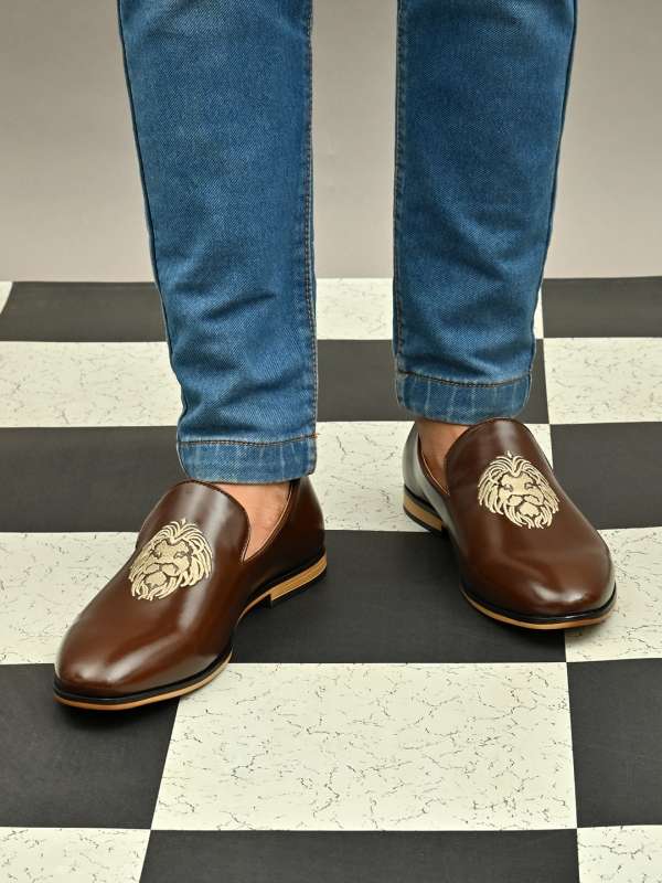 Mens smart casual brown sales shoes