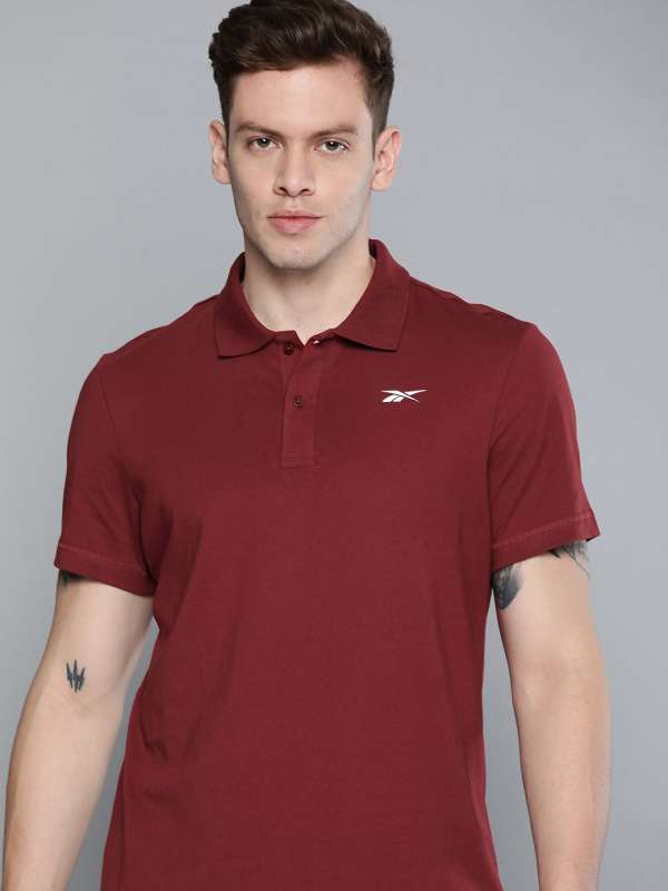 Reebok Maroon Solid Polo Tshirts Buy Reebok Maroon Solid Polo