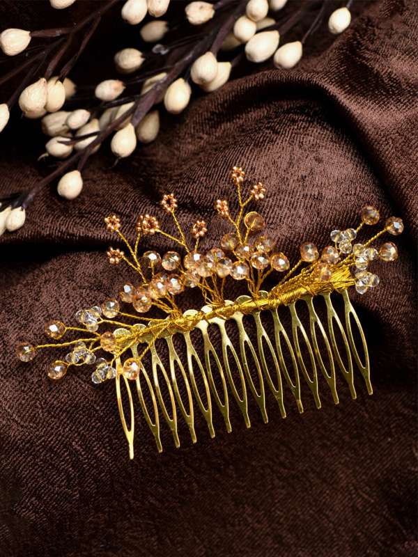 Orange Flower Juda Pin Hair Accessory  Silvermerc Designs
