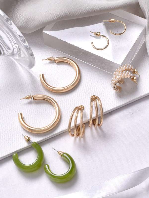 Gold Hoop Earring Shop 300 Designs Online at Best Price Online