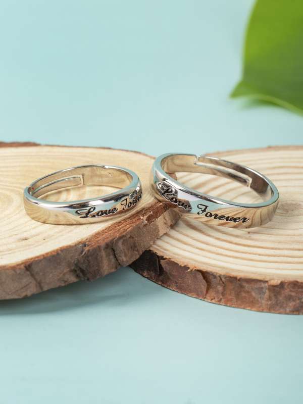 Pure silver rings for sales couples with price