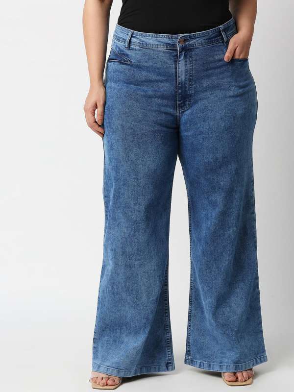 KISSPLUS Plus Size Baggy Jeans for Women High Waist India