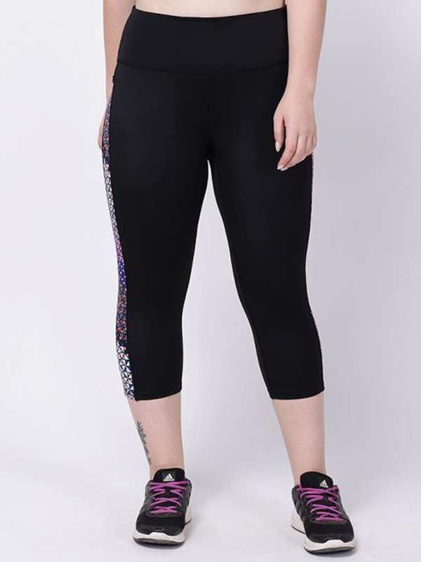 Rayon Black Side Piping Women Gym Wear Low Rise Capri, 200 Gsm, Size: XXXL  at Rs 1599/piece in Bengaluru