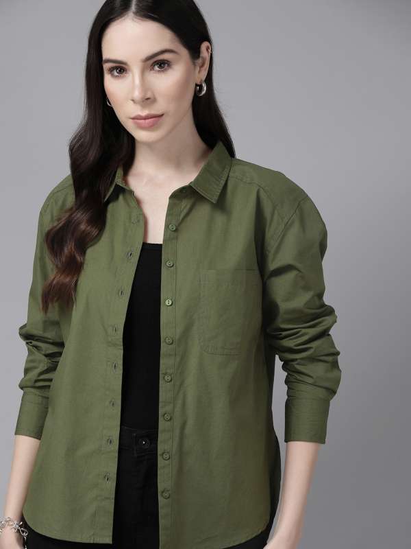 Olive Green Shirts Buy Olive Green Shirts online in India